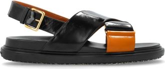 Marni Leren Sandalen - Dames - Sandalen - Zwart - 36 EU - Leer - Schoenen