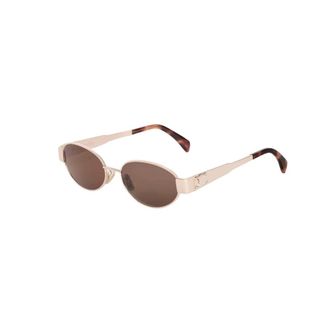 Celine Sunglasses, unisex, Brown, 54 MM, Triomphe Metal Glasses