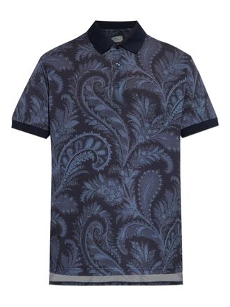 Etro paisley-print polo shirt - Blue