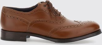 Lidfort Scarpe Derby in pelle liscia con motivo brogue a coda di rondine