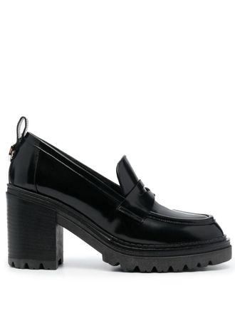 Sergio Rossi Joan 55mm penny-slot leather loafers - Black