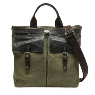 Dolce & Gabbana Pre-owned Distressed Canvas Tote - Heren - Pre-owned - Groen - Maat: ONE Size