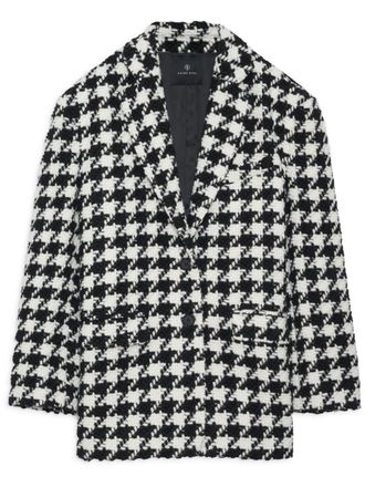Anine Bing Quinn houndstooth blazer - Black