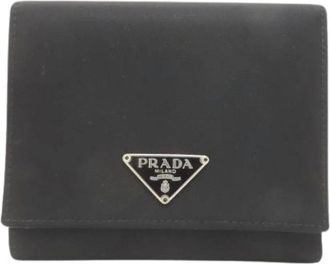 Prada Pre-owned Wallets, female, Black, Size: ONE SIZE Pre-owned Vintage Tri-fold Wallet