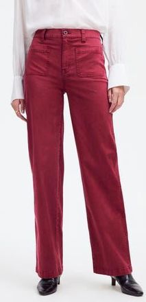 Madewell The Emmet Wide Leg Pants in Claret at Nordstrom Rack, Size 24