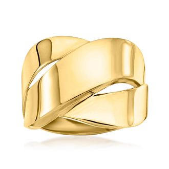 Ross-Simons Italian 14kt Yellow Gold Ribbon Ring