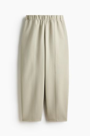 H&M Ausgestellte Hose mit Barrel Leg in Ponte-di-Roma - Beige