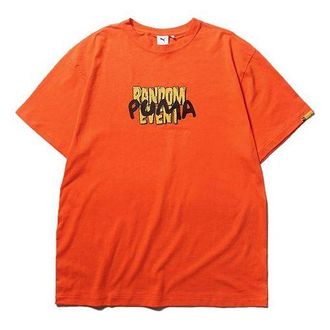 Puma x Randomevent Unisex Logo Tee Orange/Red 596665-40