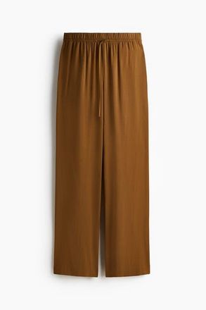 H&M Wide Pull-on Trousers in Olive Green at Nordstrom, Size Xx-Small