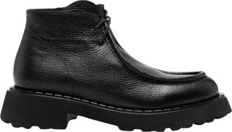 Sergio Moretti Enkellaarsjes - Dames - Veterlaarzen - Zwart - 39 EU - Leer - Schoenen
