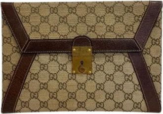 Gucci Pre-owned Clutches, female, Beige, Size: ONE SIZE Pre-owned Vintage Clutch