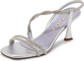Albano 3298 Metallizzato con Strass - Dames - Sandalen met hakken - Grijs - 36 EU - Schoenen