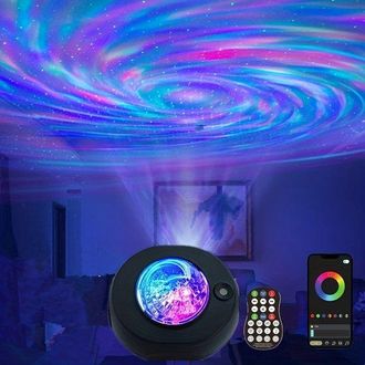 OEM L&aacute;mpara Proyector De Cielo Estrellado, M&uacute;sica Bluetooth L&aacute;mpara De Ambiente De Ducha De Estrellas Con Efecto Remolino Y Auroras Boreales