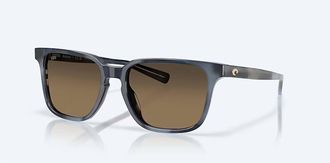 Costa Unisex Kailano Polarized Squared Sunglasses In Somos Blue Tortoise Copper Gradient