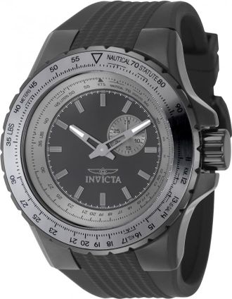 Invicta Aviator Quartz Black Dial Mens Watch 49728