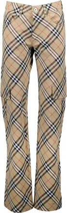 Burberry Dames, Broeken, Beige, Maat: 2XS Linnen