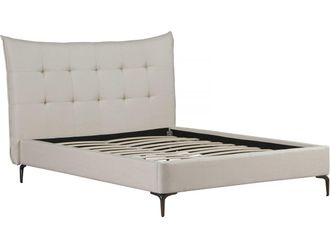 Habitat et Jardin Cama Doble De Tejido Capiton&eacute; <> 160 X 200 Cm - Beige