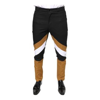 Dolce & Gabbana Multicolor Skinny Katoenmix Broek - Heren - Slim Fit Broeken - Veelkleurig - XL - Katoen - Broeken