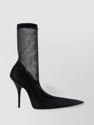 Balenciaga leather crystal-embellished pumps