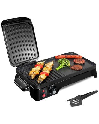 Nutrichef Hot Plate Cooktop With Press Grill For Paninis