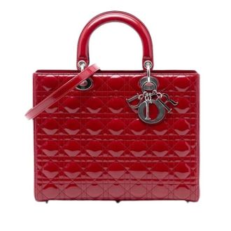 Dior Pre-owned Handbags, female, Red, Size: ONE SIZE Pre-owned Lady Dior