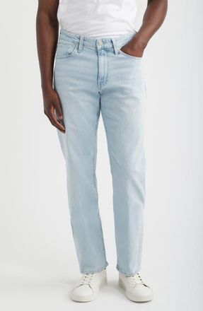 Mavi Zach Straight Leg Jeans in Bleached Ocean Blue at Nordstrom, Size 32 X 32