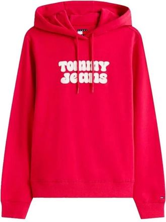 Tommy Jeans Bubble Letter Logo Hoodie - Dames - Hoodies - Roze - S - Katoen - Hoodies & sweatvesten