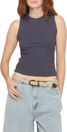 Project Social T Player Rib Racerback Tank in Charcoal at Nordstrom, Size X-Small