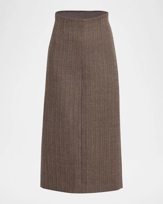 Maison Margiela Wool Midi Skirt