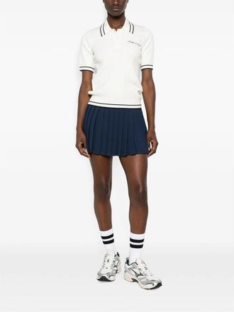 Sporty & Rich Cable Knit Polo - White