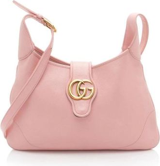 Gucci Pre-owned Shoulder Bags, female, Pink, Size: ONE SIZE Pre-owned Leather Shoulder Bag