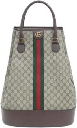 Gucci Pre-owned Tote Bags, female, Beige, Size: ONE SIZE Pre-owned Fabric gucci-bags