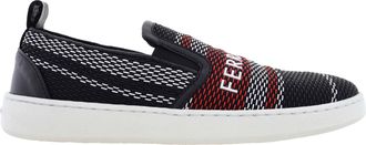Ferragamo Ferragamo Logo Knit Slip-On Sneakers, Size 7