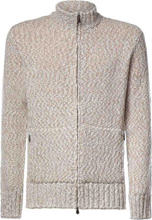Eleventy Full-Zip Wool And Cashmere Sweater