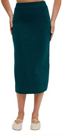 Wishlist Brushed Knit Sweater Midi Skirt in Forest at Nordstrom Rack, Size Medium
