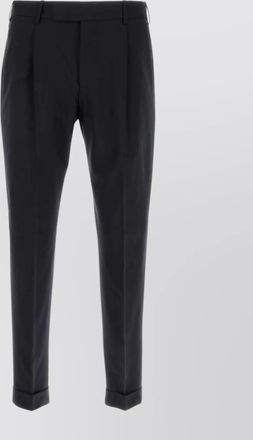 Pantaloni Torino wool trousers with belt loops and cuffed hem