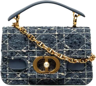Dior Pre-owned Dior Mini Tweed Cannage Jolie Top Handle Bag Ladies GXVL2WXGLBEOSQTH