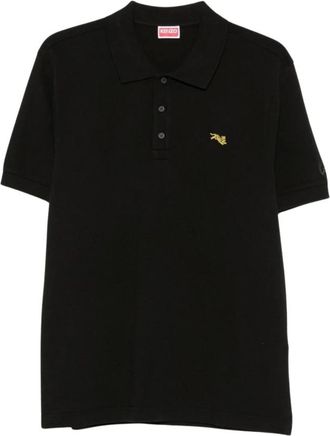 Kenzo Tops, Heren, Zwart, M, Katoen, Jumping Tiger Slim Polo