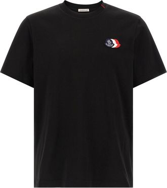 Moncler Black Logo Crew Neck T-Shirt