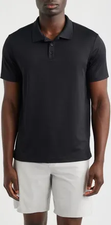 Zella Textured Golf Polo in Black at Nordstrom, Size Xx-Large