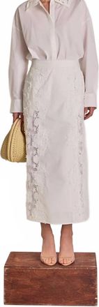 English Factory Womens Crochet Collar Shirt In White