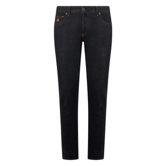 Moorer Heren, Jeans, Zwart, Maat: W32 Katoen