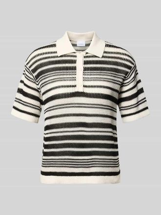 Comma Regular Fit T-Shirt in Strick-Optik in Black, Gr&ouml;&szlig;e 34