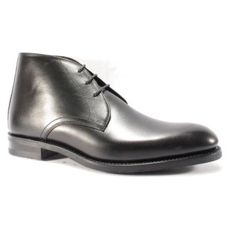 Loake Deangate Leather Mens Ankle Boots - Carbon Black - Size:UK 7.5