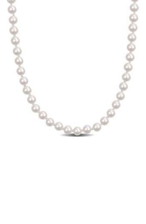 Delmar 5-5.5mm Cultured Freshwater Pearl Necklace in Metallic Silver at Nordstrom Rack