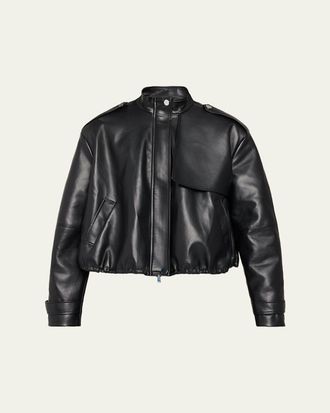 Toccin Alyssa Stand-Collar Faux Leather Jacket