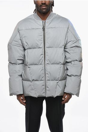 Rick Owens Reflective Fabric Quilted Down Jacket size 48