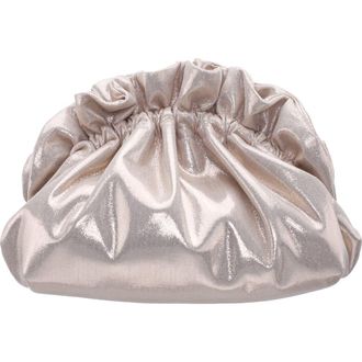 Nina Cristy Metallic Clutch in Platino at Nordstrom