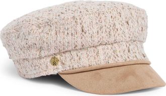 Vince Camuto Boucl&eacute; & Faux Suede Conductor Hat in Blush at Nordstrom Rack