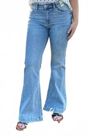 Judy Blue Fun And Flirty Flare Jeans In Medium Blue